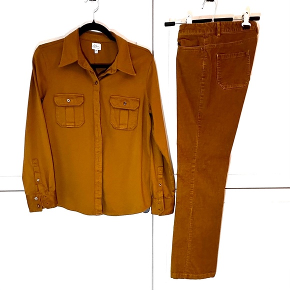 L.L. Bean Gold Mustard Cotton Corduroy Pants; Women's size 6 - Picture 10 of 11